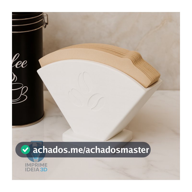 Porta Filtro de Café Suporte Filtros de Papel Organizador para Cozinha REF. 001