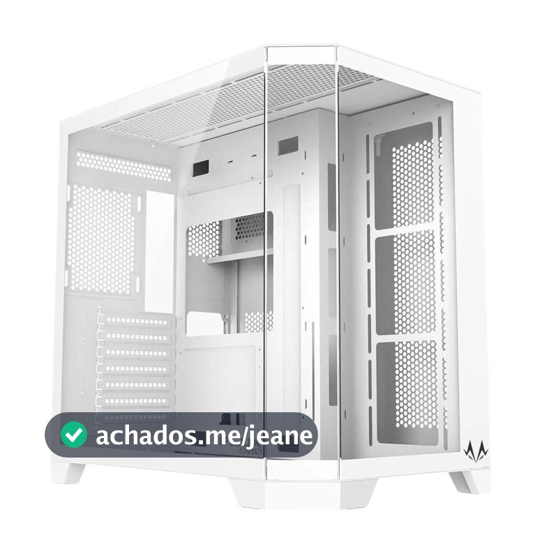 Gabinete Gamer Spectrum FLUX 900, Mid Tower, Vidro Temperado, ATX, Sem Fans, Sem Fonte, Branco, SM-CS-FLX90FAWSF