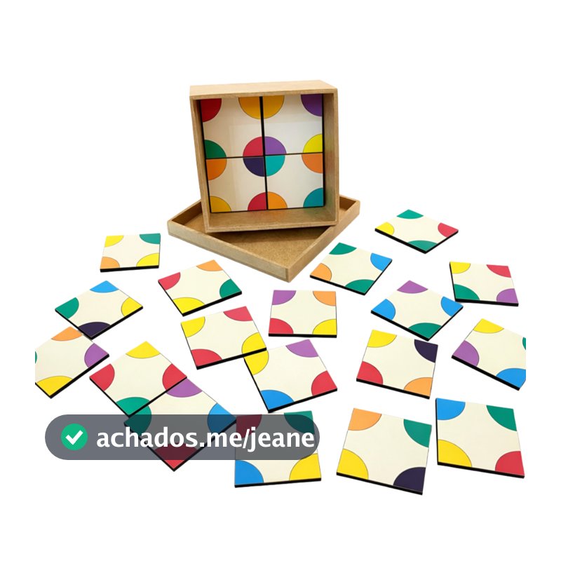 Quebra Cabeça Desafio 24 Peças Coloridas em Madeira Jogo Educativo Estimula Raciocínio Concentração