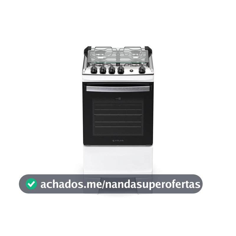 Fogão Agile Up 4 Bocas com Mesa Inox e Acendimento Automático Atlas