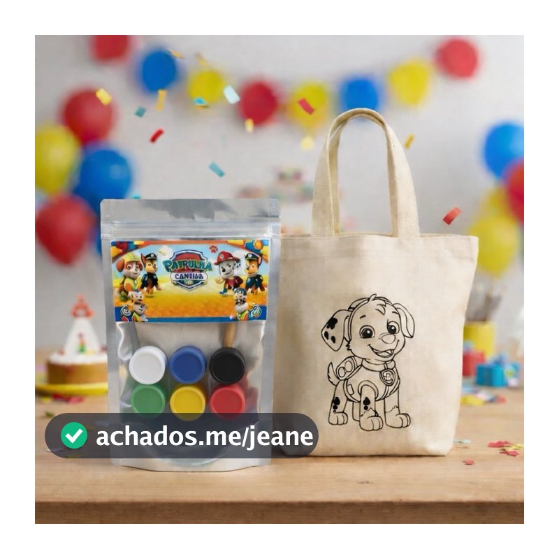Lembrancinha Bolsinha infantil de colorir, diversos temas.