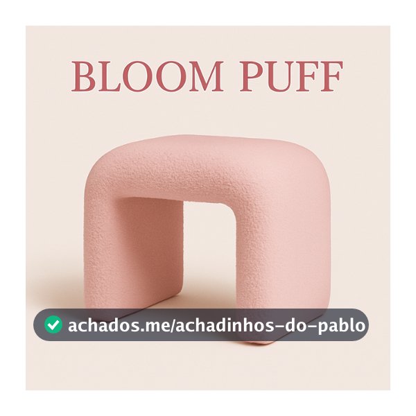 Bloom Puff | Puff Estofado Boucle Premium com Design Único