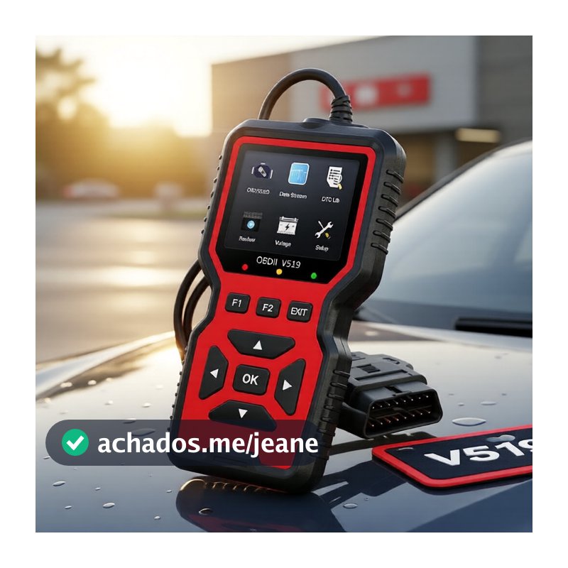Scanner Automotivo Profissional V519 – OBD2 EOBD – Reset de Códigos de Bateria & Apagador de DTC