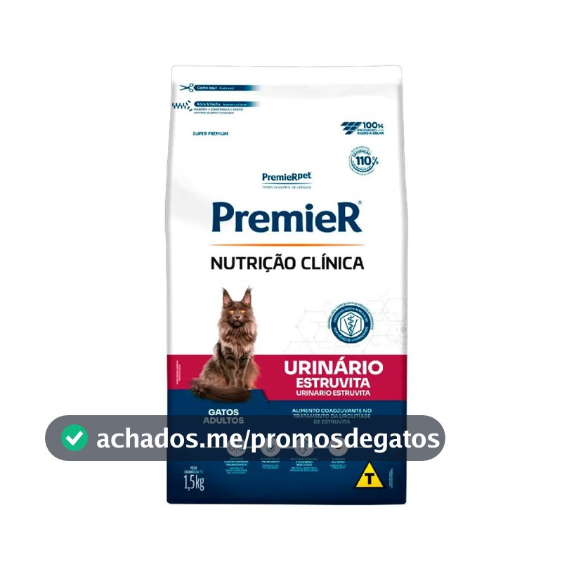 Ração Premier Nutrição Clínica Gatos Urinário 1,5Kg