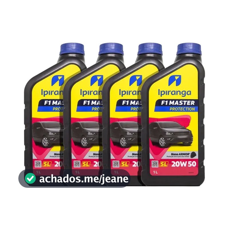 Kit 4 unidades de Óleo 20W50 F1 Master Mineral Ipiranga