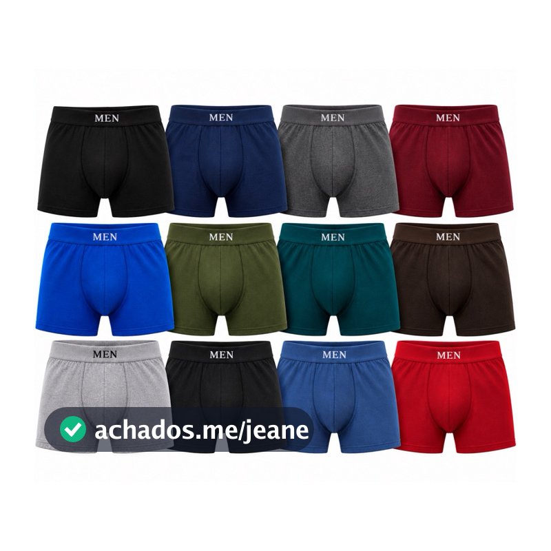 Kit 12 Cuecas Boxer Masculino microfibra confortavel  respiravel ajustável sem costura