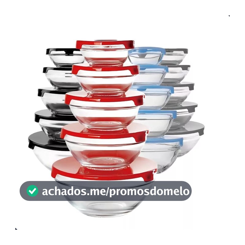 Conjunto de 5 Potes de Vidro Redondos – Ideal para Alimentos e Refeições