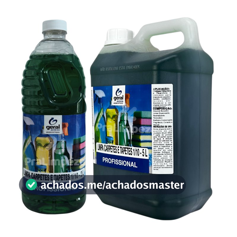 Limpa Estofados e Carpetes Concentrado 1:10 Limpa Sofá Tapete Banco Carro Geral Química