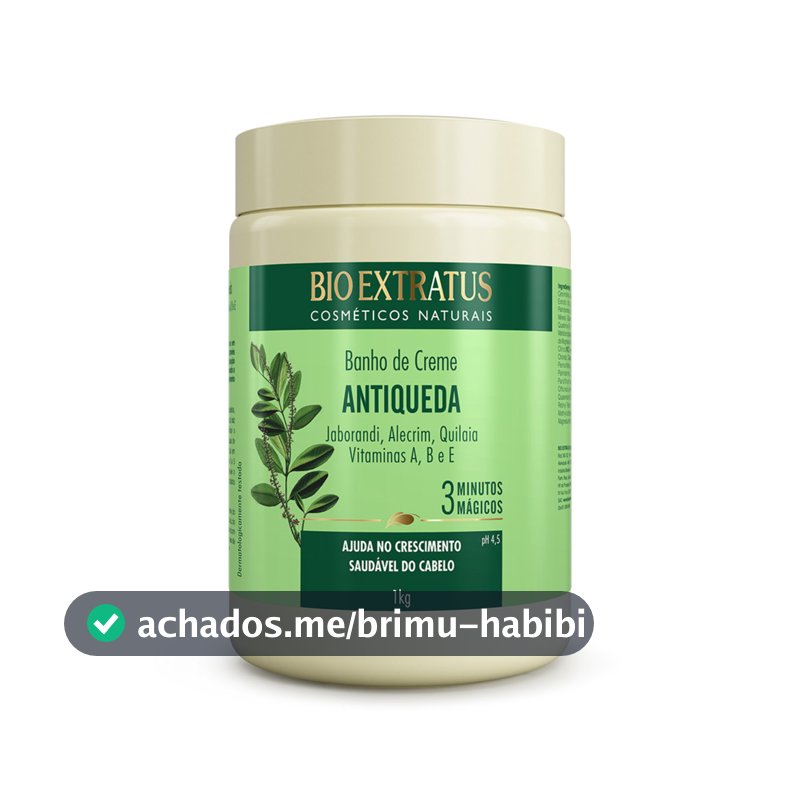 Banho de Creme Antiqueda Jaborandi Bio Extratus 1Kg