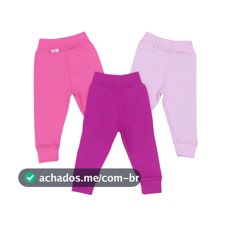 Calça Confort Bebê Menina Menino Suedine 3 Peças 100% Algodão Antialergico Roupa Infantil Menina