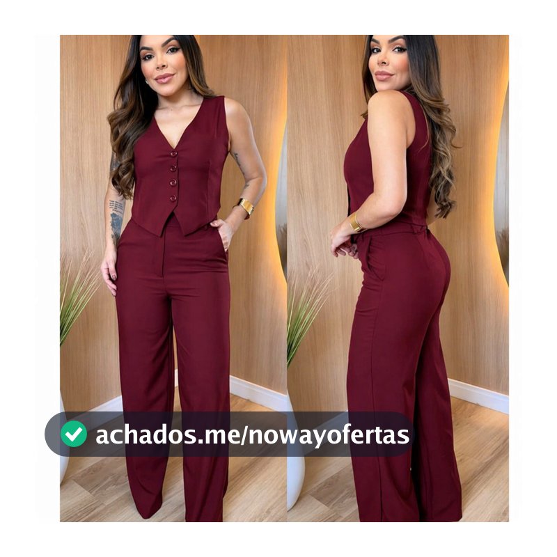 CONJUNTO FEMININO CALÇA e COLETE  MODA EXECUTIVA E CHIC  TENDENCIA 2026