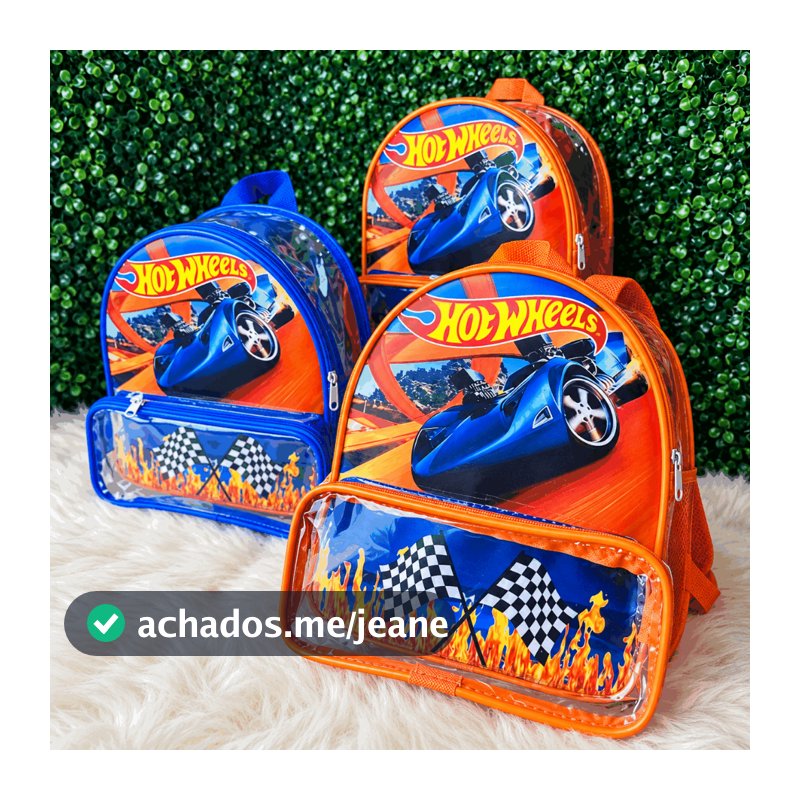 kit 20 mochila com bolso transparente 25x20 VÁRIOS TEMAS