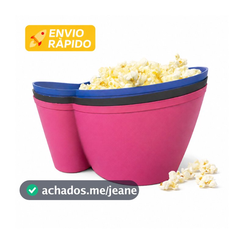 Kit 40 baldes de pipoca plástico coloridos com porta copo cores cinema cineminha