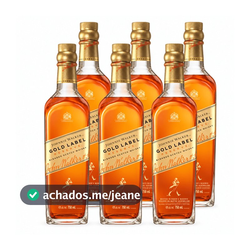 Combo Whisky Johnnie Walker Gold Label Reserve - 750Ml - 6 Unidades