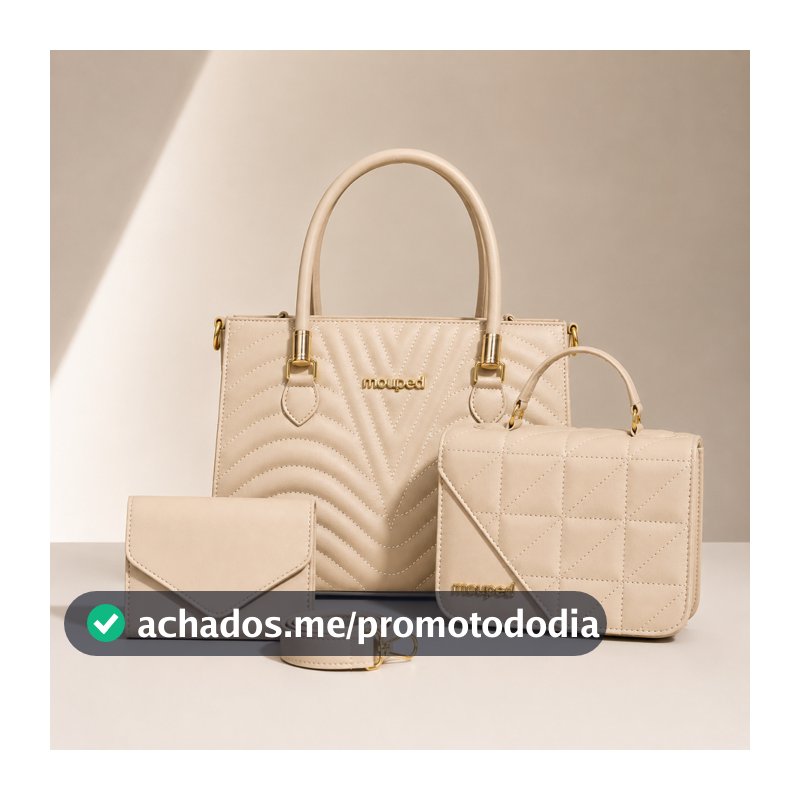 Kit 2 Bolsas Femininas Transversal Tiracolo + Carteira Lançamento