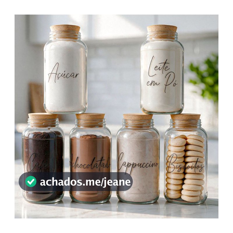 Kit Cantinho do Café Completo - Açúcar, Café, Biscoitos, Leite em Pó, Achocolatado, Cappuccino - Armazenamento - Cozinha