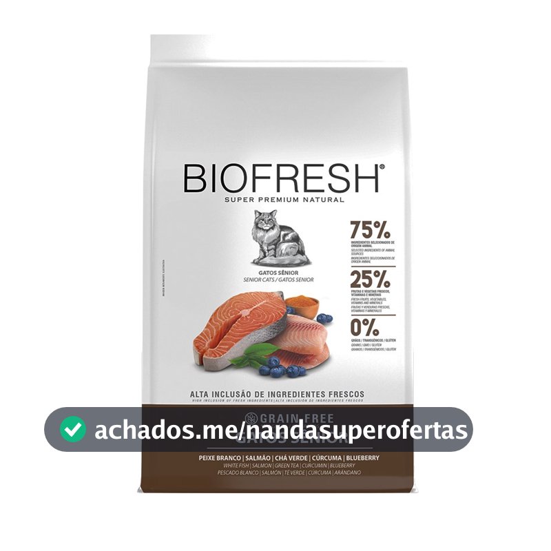 Ração Biofresh Gatos Sênior Peixe Branco - 7,5kg