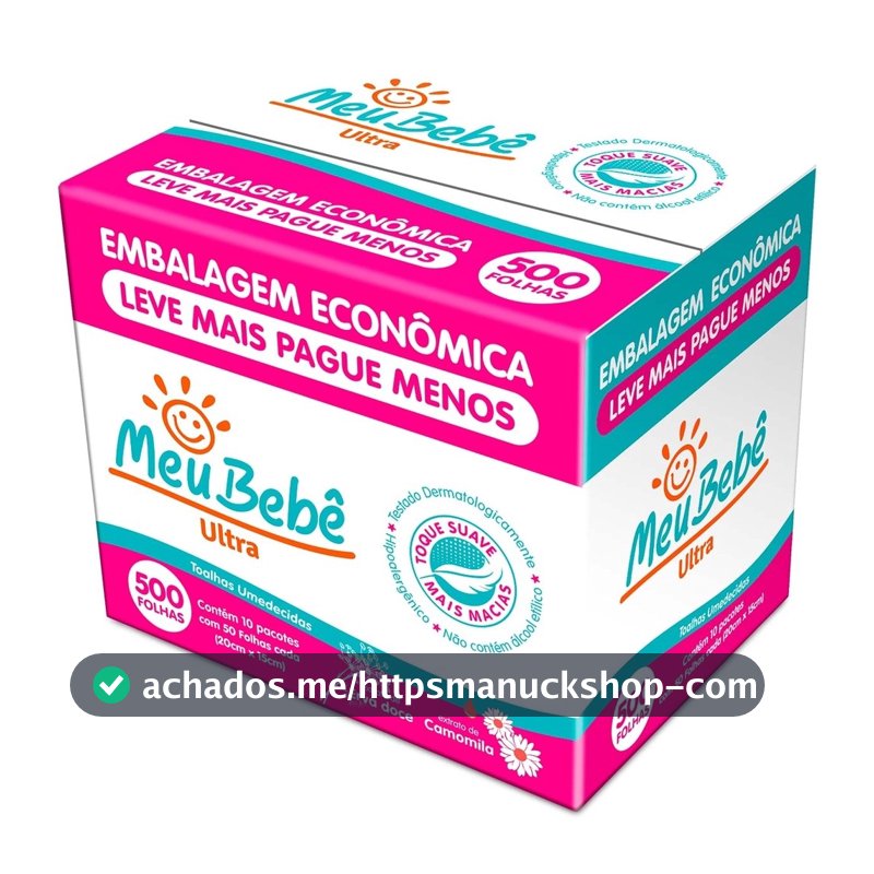 Toalha Umedecida Meu Bebê Ultra 500 Folhas