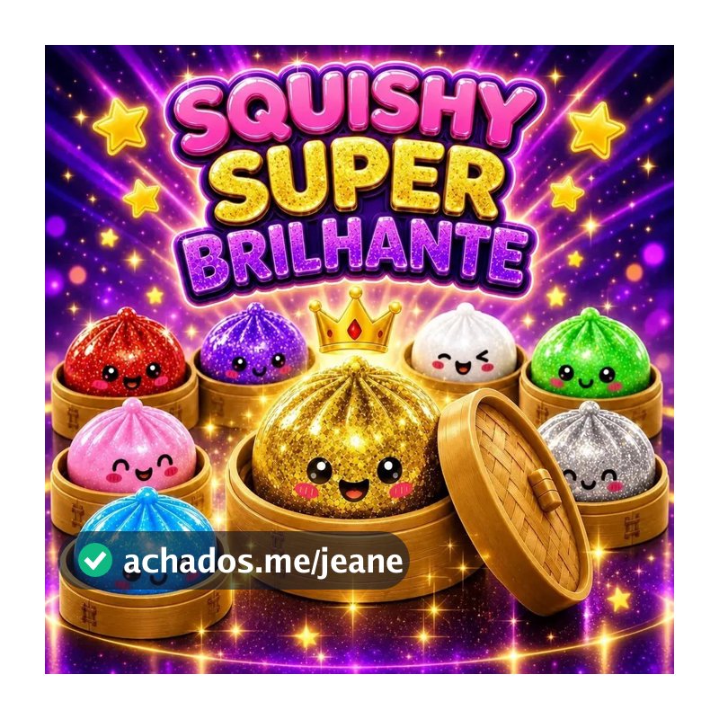 Squishy Bolinho Glitter Raro Tik Tok Cor Surpresa Original - Brinquedo Antiestresse Sensorial