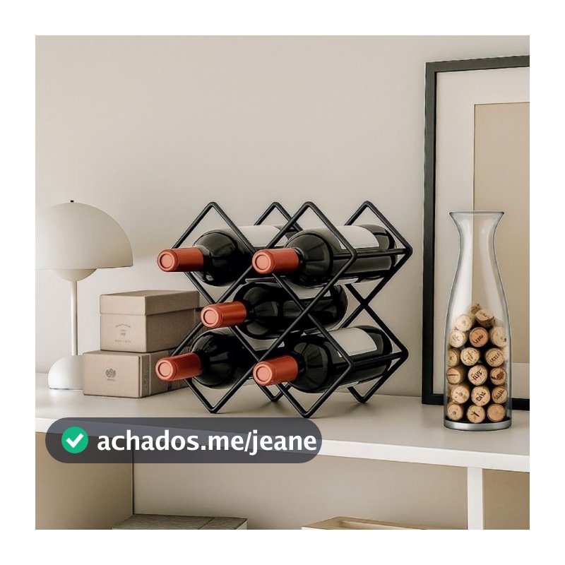 Organizador de Vinho em Metal, Adega de mesa, Sofisticação e Estilo para Sua Decoração