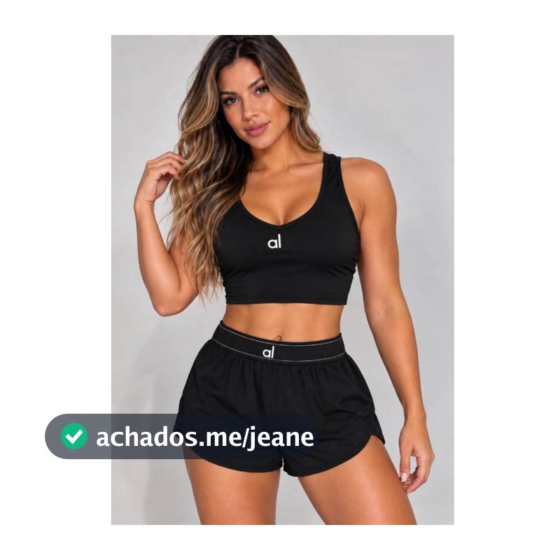 Conjunto Fitness Feminino Short Soltinho E Top Decote V Em Poliamida Academia Treino Corrida Verão Premium MT138