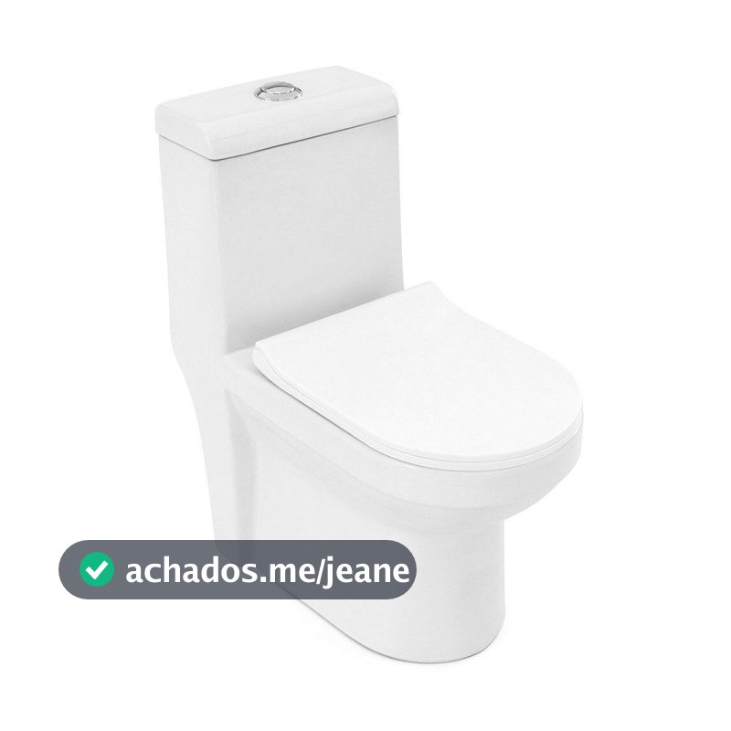 Kit Vaso Sanitário Monobloco e Acessórios Modaza Acqua, Branco, 3 e 6 litros