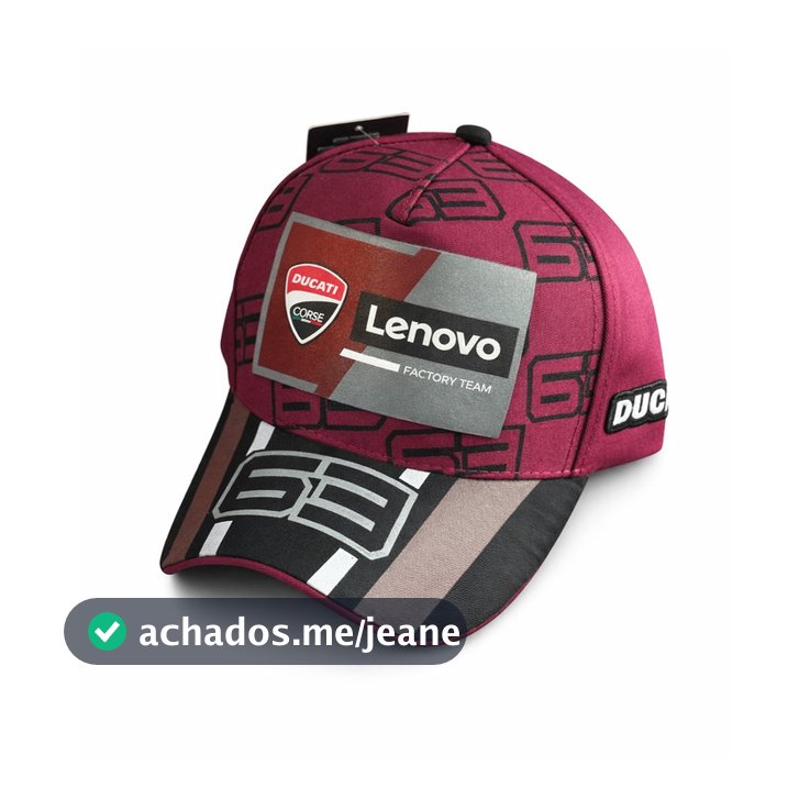 Boné Ducati 63 Lenovo Vinho Trucker Snapback
