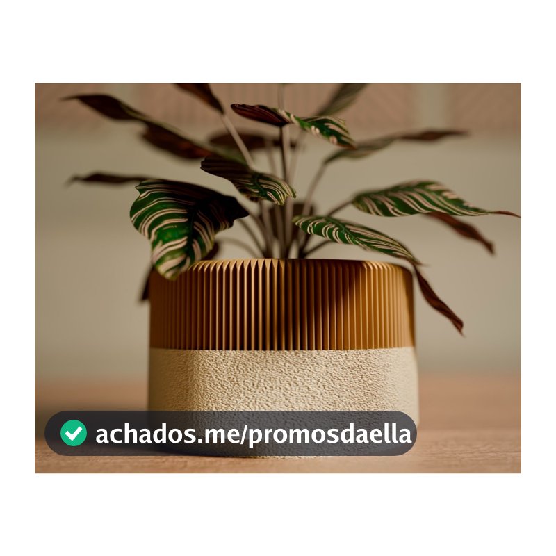 Vaso para Plantas Decorativo Moderno Bicolor Texturizado | Cachepô Elegante