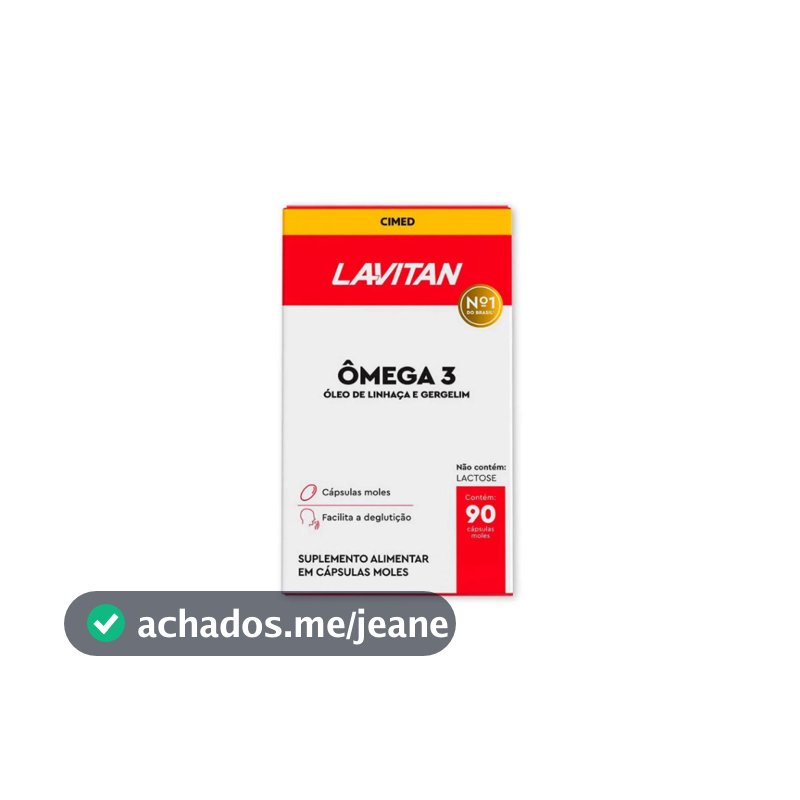 Suplemento Lavitan Ômega 3 - Óleo de Linhaça e Gergelim 90 Cápsulas