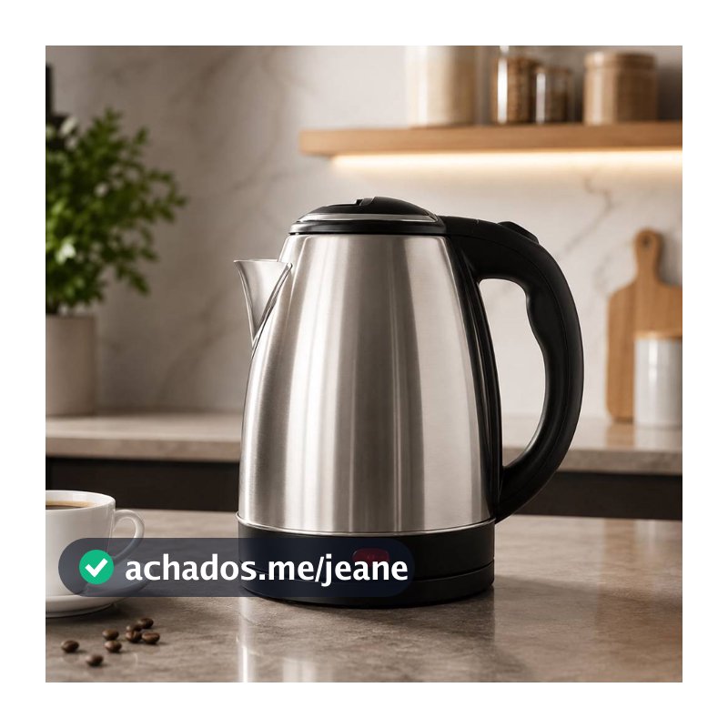 Chaleira Elétrica Jarra Café Chá Inox 110/220v 1.8L