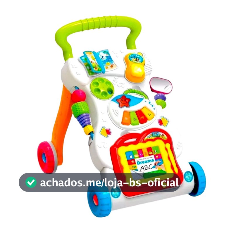 Andador Educativo Didático Musical Bebe Infantil com Centro de Atividades, Kidino
