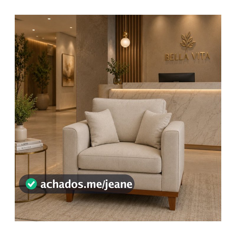 Poltrona para Sala Beny Linho Cinza Reforçada Madeira Maciça Confortável Design Moderno CASA SB

3.