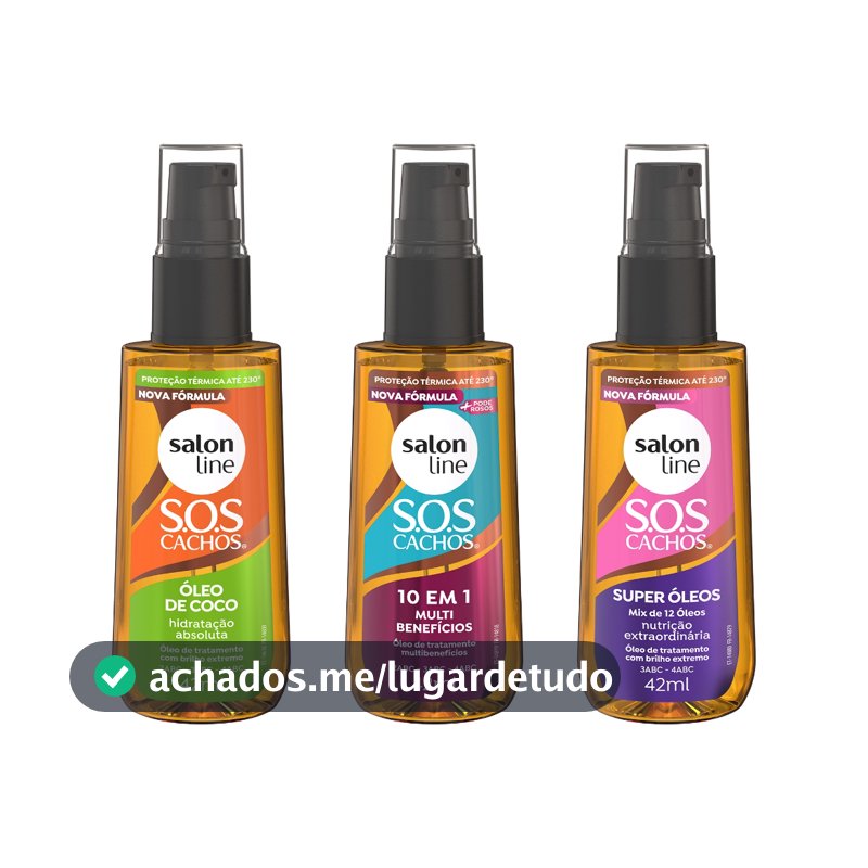 Kit com 3 Óleos de Tratamento Coco, Super Óleos e Multibenefícios