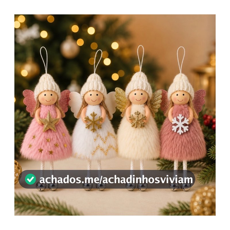 Kit 4 Fadinhas Decorativa Enfeite Árvore De Natal Decoração