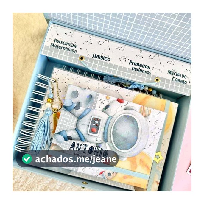 KIT LIVRO DO BEBÊ, CADERNETA DE SAÚDE, PORTA DOCUMENTOS E CAIXA CARTONADA MINHAS LEMBRANÇAS