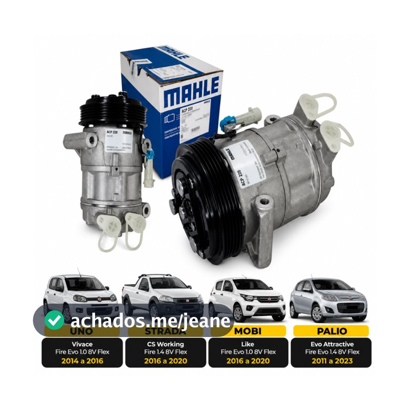Compressor Ar Condicionado Siena Mobi Strada Uno Mahle