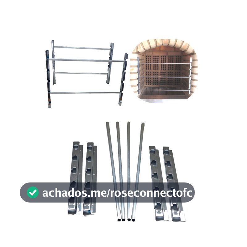 Suporte em Inox para churrasqueiras até 90cm e tubo de aluminio com opções de meio kit ou completo