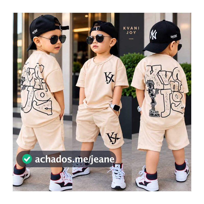 Conjunto Infantil Masculino De Verão - Camisa + Bermuda - Tamanho 2 Ao 12 Anos