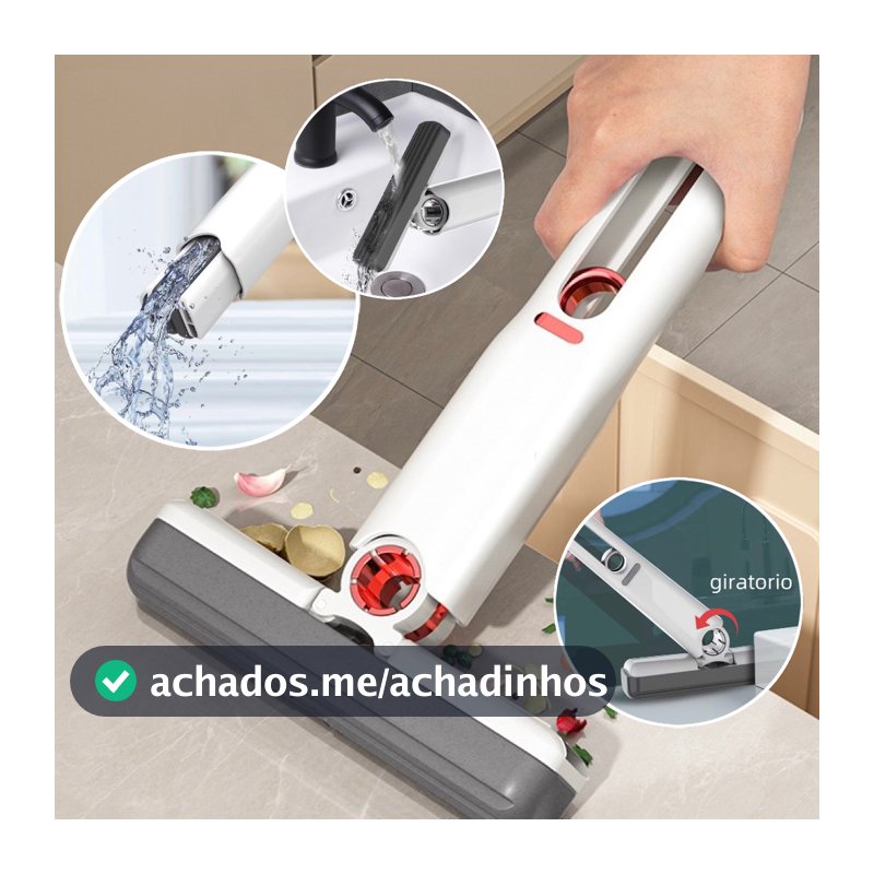 Rodinho De Pia Cozinha Rodo Mini Mop Magico Limpa E Seca -Retrátil E Pendurável