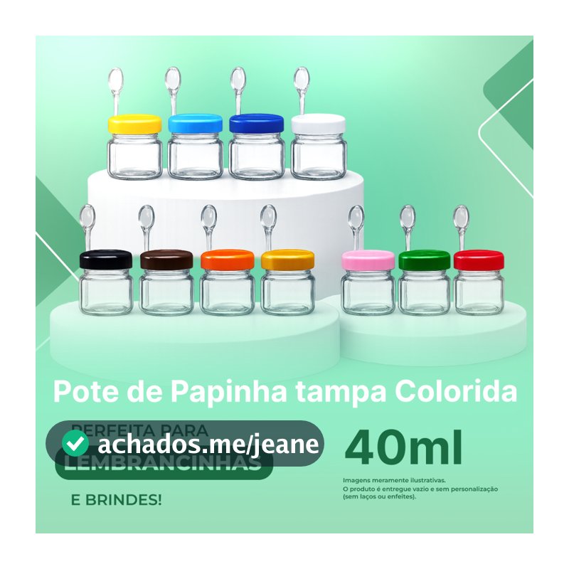 Kits 10/20/30/40/50 Potes De Papinha Plástica Reforçado Com Colherzinha 40ml Festa/Aniversário