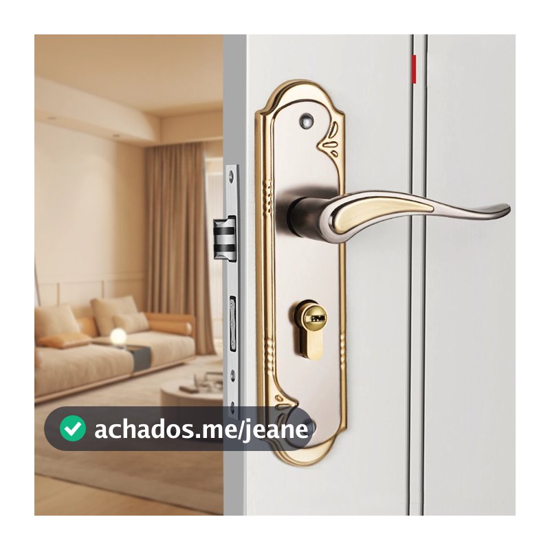 Fechadura de Porta de Alumínio Inspirado em Vintage com 3 Chave Ideal para Quartos, Banheiros