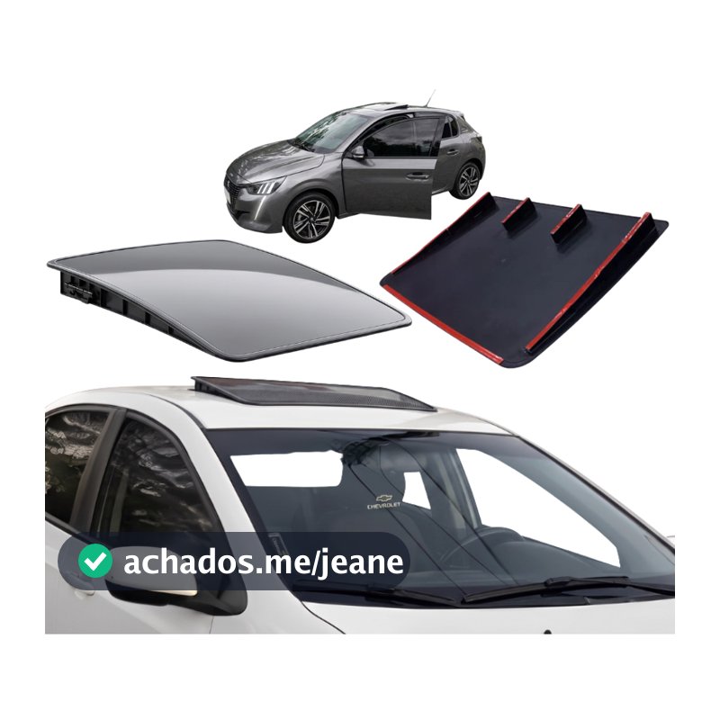 Teto Solar Elevado Falso Universal Genérico Rígido Plástico Para Todos Carros Com Teto Liso