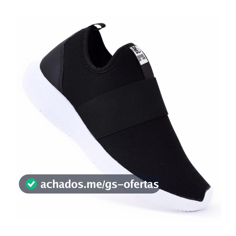 Tênis Meia Feminino Kross Preto Branco Slip-On Academia Esportivo Confortável Leve Caminhada Corrida