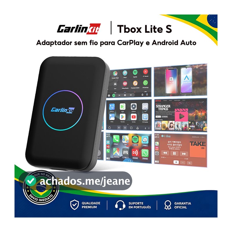 Carlinkit Tbox Lite S Com HDMI Ai Box CarPlay E Adaptador Sem Fio Android Auto Um Sistema Completo