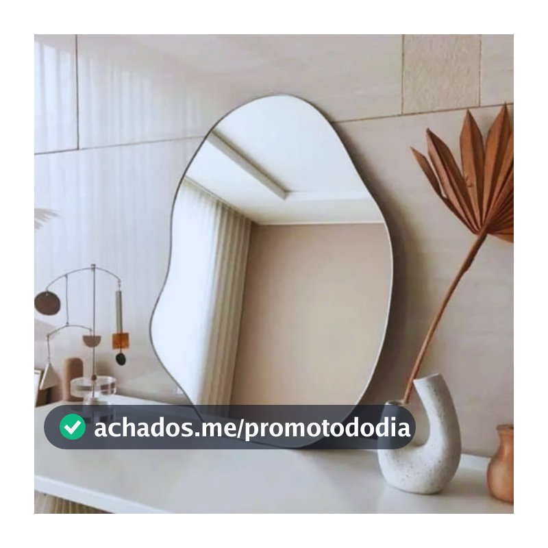 Espelho Orgânico médio Abstrato Tendência Moda Super lançamento em promoção 70x50