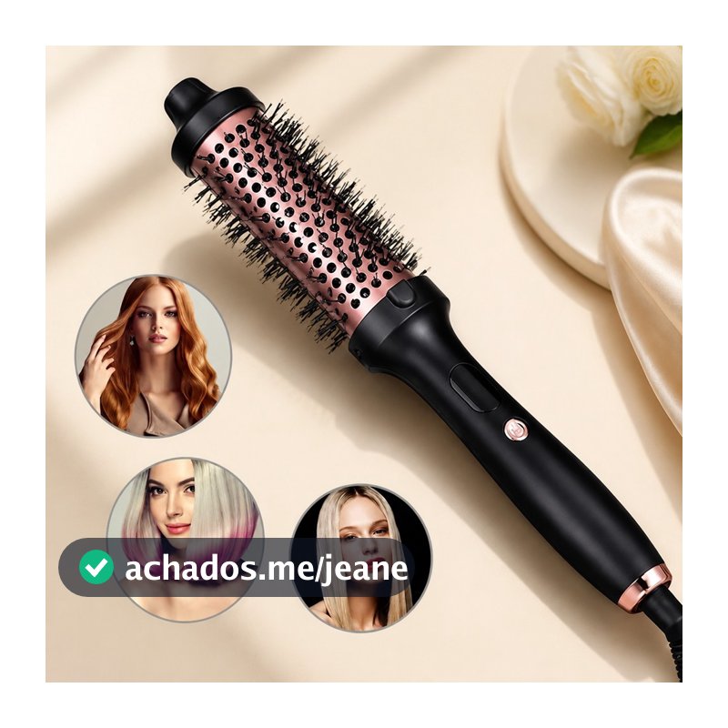 Escova Secadora 110V/220V 2 em 1 Cabelo Liso Brilhante Volume Profissional