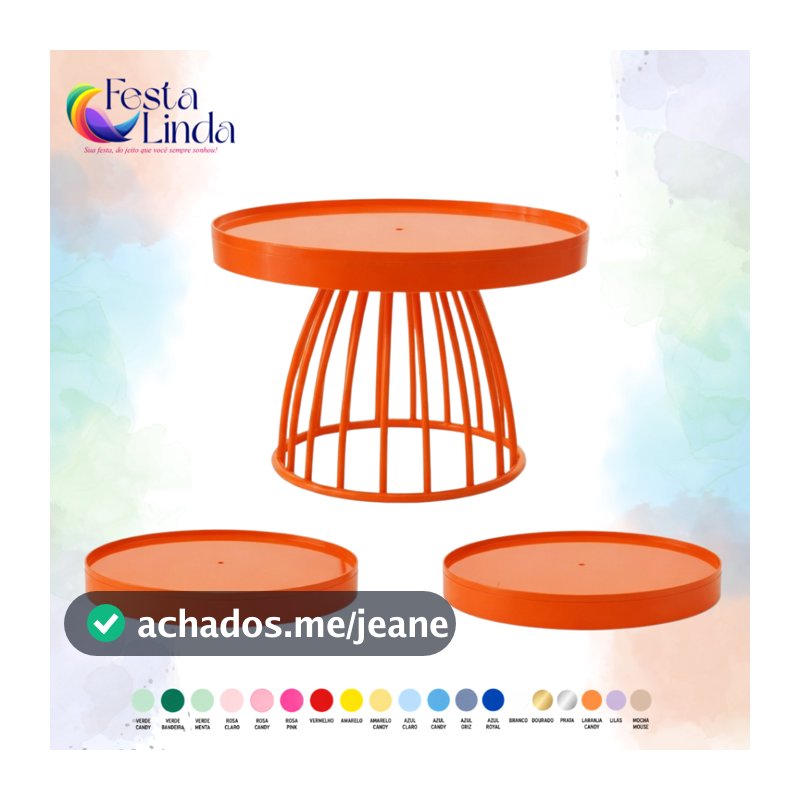 Kit Boleira Baby 18 CM + Bandejas Solene para Decoração e Festas