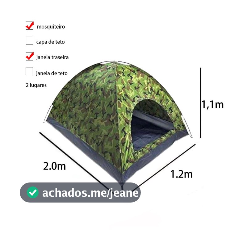 Barraca Camping 2 Lugares Colorido Barraca De Acampamento Adulto 2 Pessoas Camuflado Promoção