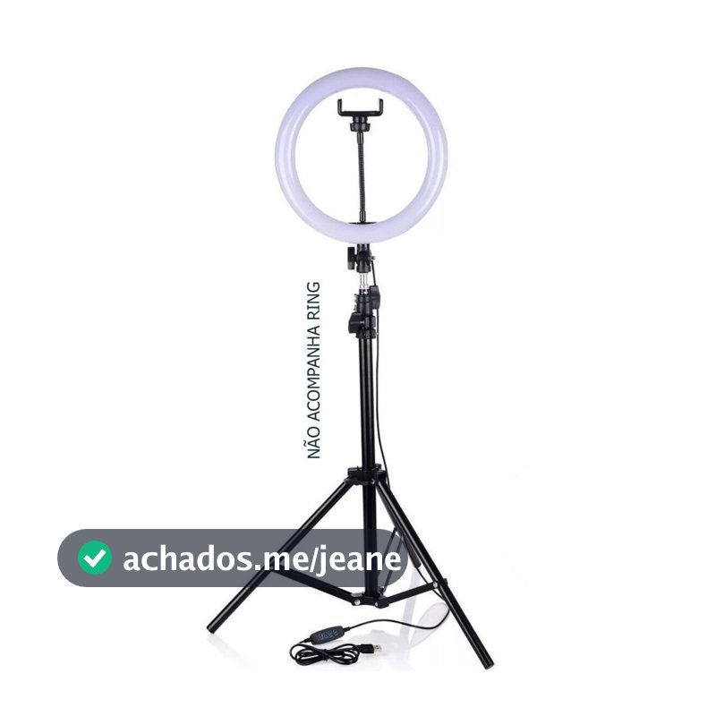 Tripé Para Ring Light Iluminadores Flash Softboxes 2,10m Tik tok Vídeos Rells