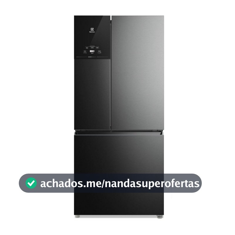 Geladeira Electrolux Frost Free Inverter 596L AutoSense 3 Portas Cor Black Inox Look (IM8B)
